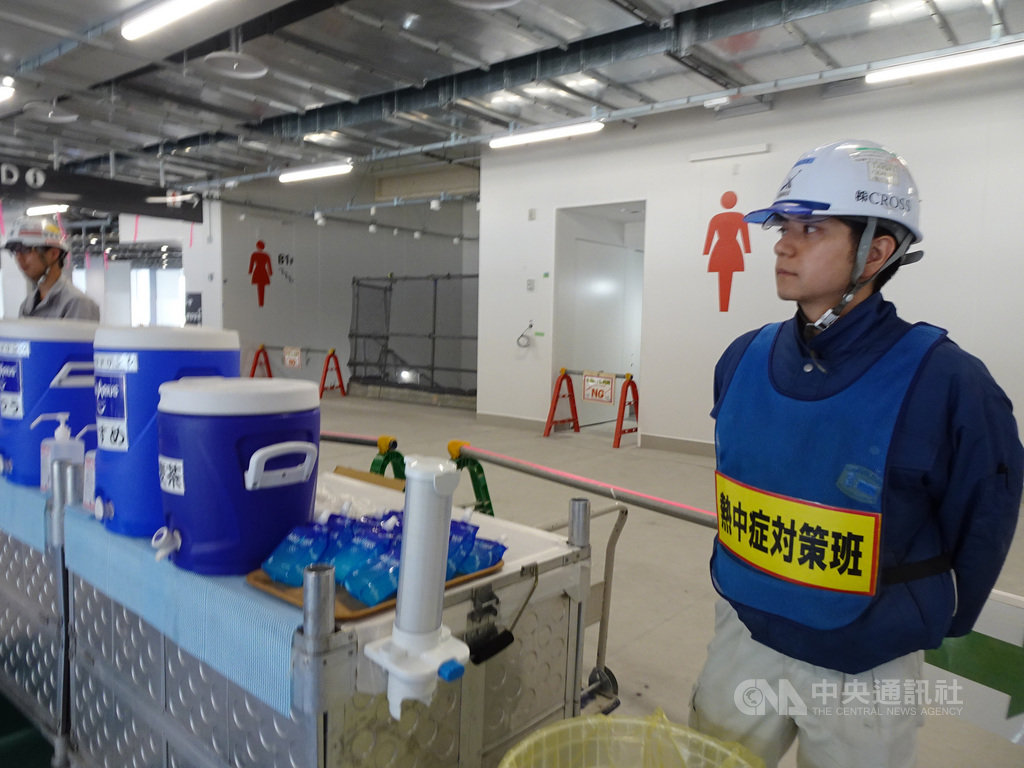 2020年東京奧運主場館新國立競技場已完工9成,施工單位表示,興建的工人都知道抗暑對策。