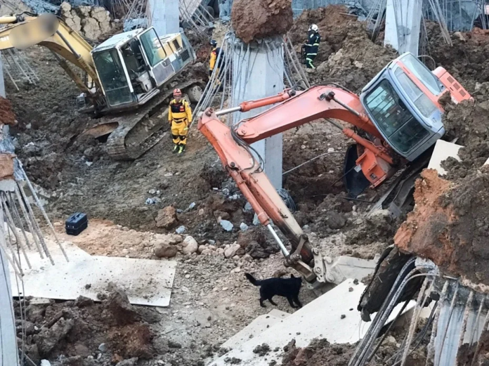 桃園市平鎮區文化公園地下停車場工程發生崩塌意外,有一名女工人失聯,現場已加強安管措施,後續也將加強安全防護,並針對周邊道路及建築房舍進行安全監測。