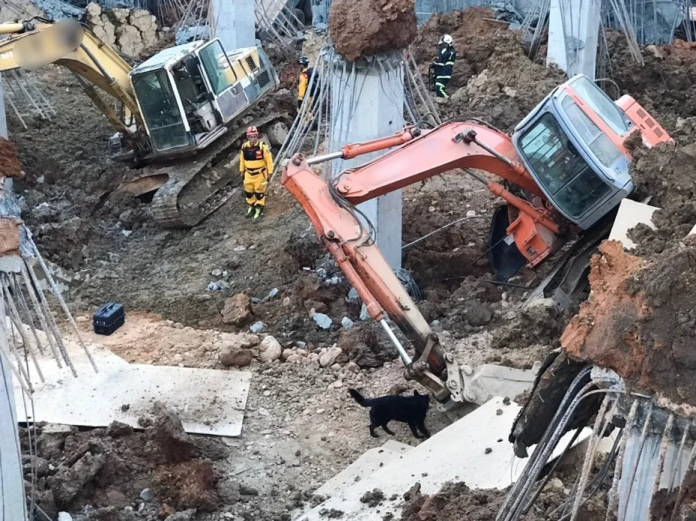 桃園市平鎮區文化公園地下停車場工程發生崩塌意外，有一名女工人失聯，現場已加強安管措施，後續也將加強安全防護，並針對周邊道路及建築房舍進行安全監測。