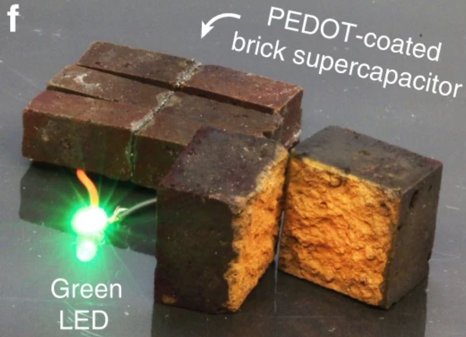 < 圖片來源：Energy storing bricks for stationary PEDOT  >