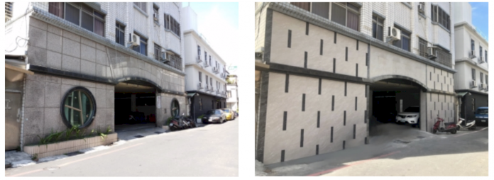 老屋結構 灣地震多,營建署鼓勵民眾申請建築物耐震階段性補強。左圖為建物補強前、右圖為補強後。