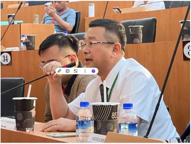大台中不動產公會理事長王至亮,建議推淨零碳排應結合綠色金融3.0,給業者與消費者放寬貸款優惠。<圖 / 聯合報 /記者陳秋雲 攝影>
